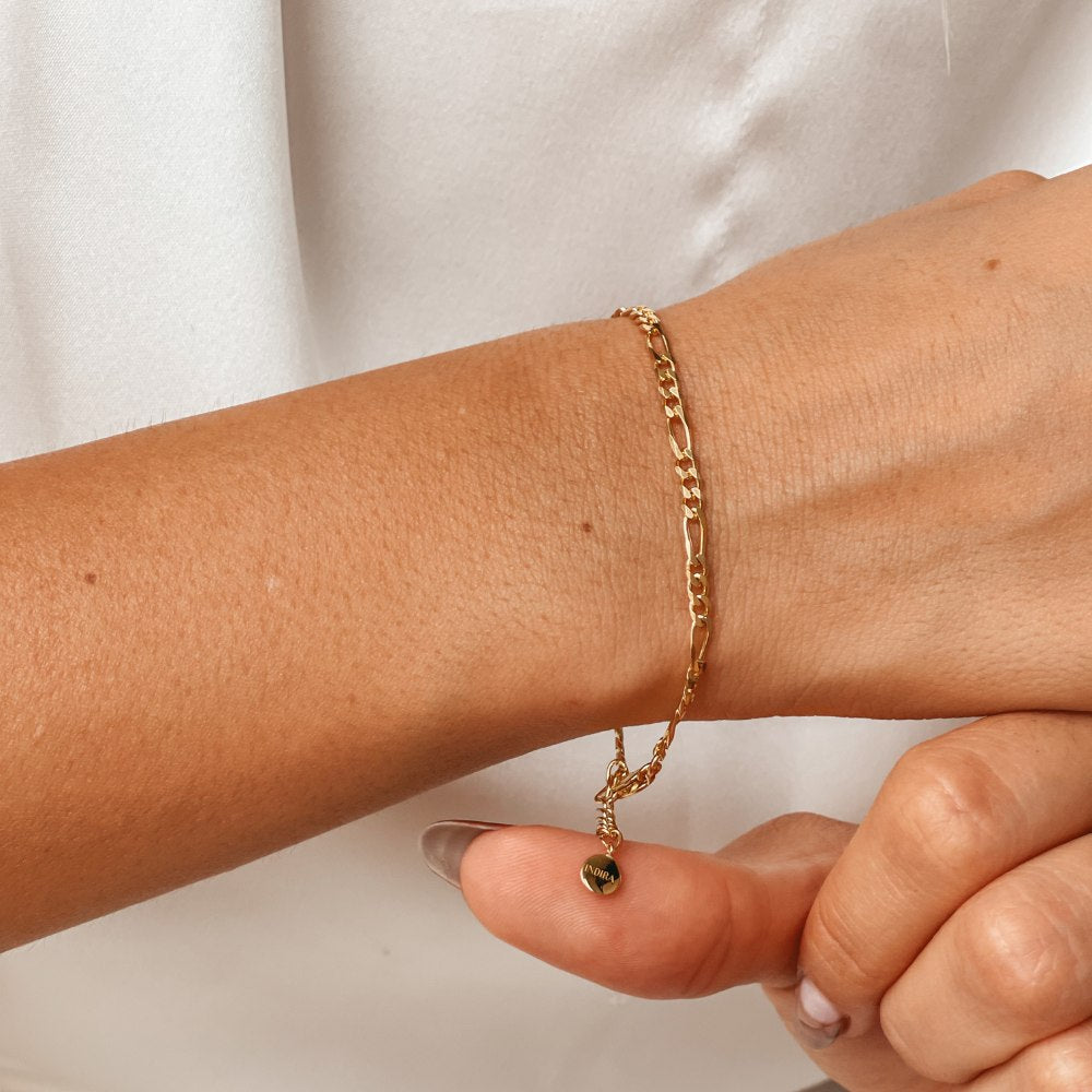 Silberarmband Golden Figaro - Indira