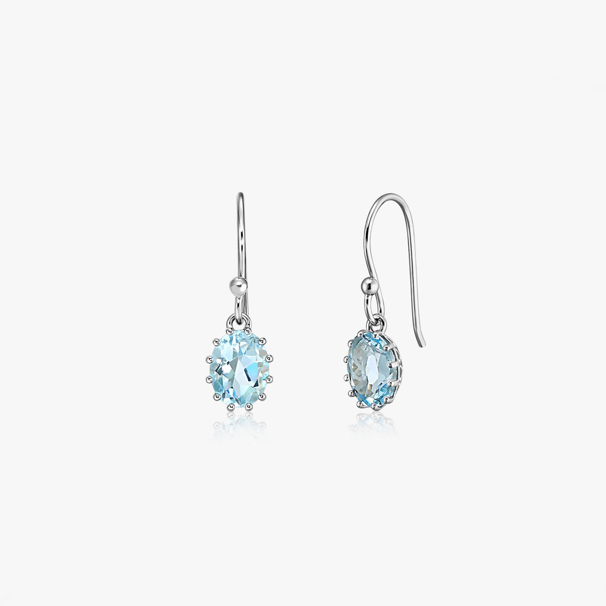 Serene Ohrringe aus 925er Silber - Blauer Topas