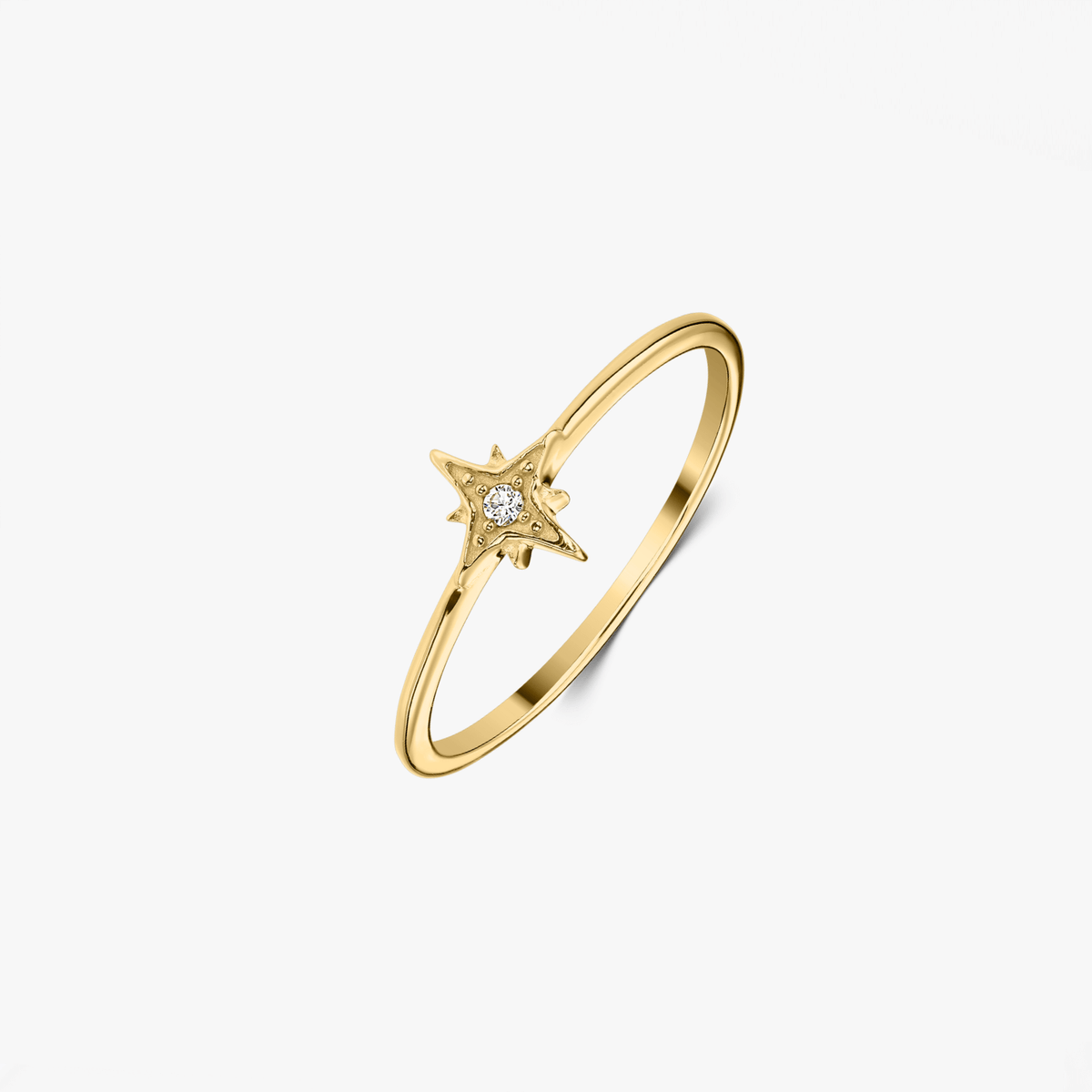 Silberring Golden Hera - Zirkonia - Indira