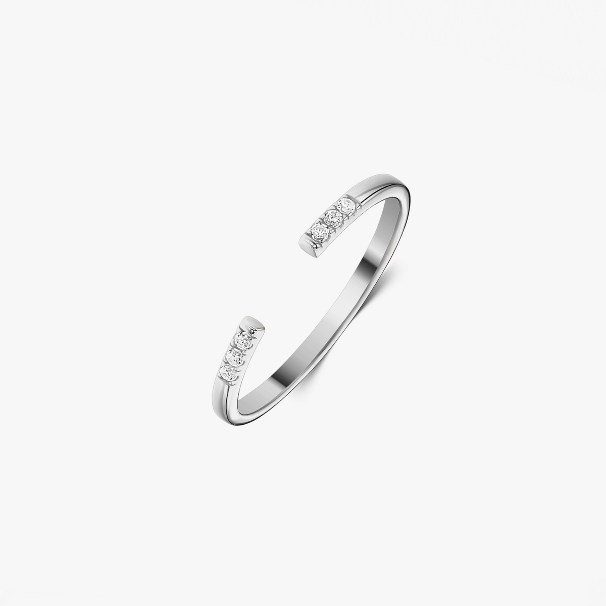 Silberring Open Ring - Zirkonia
