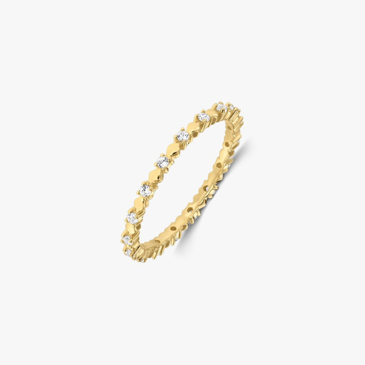 Eterna Ring aus 14k Gelbgold - Zirkonia