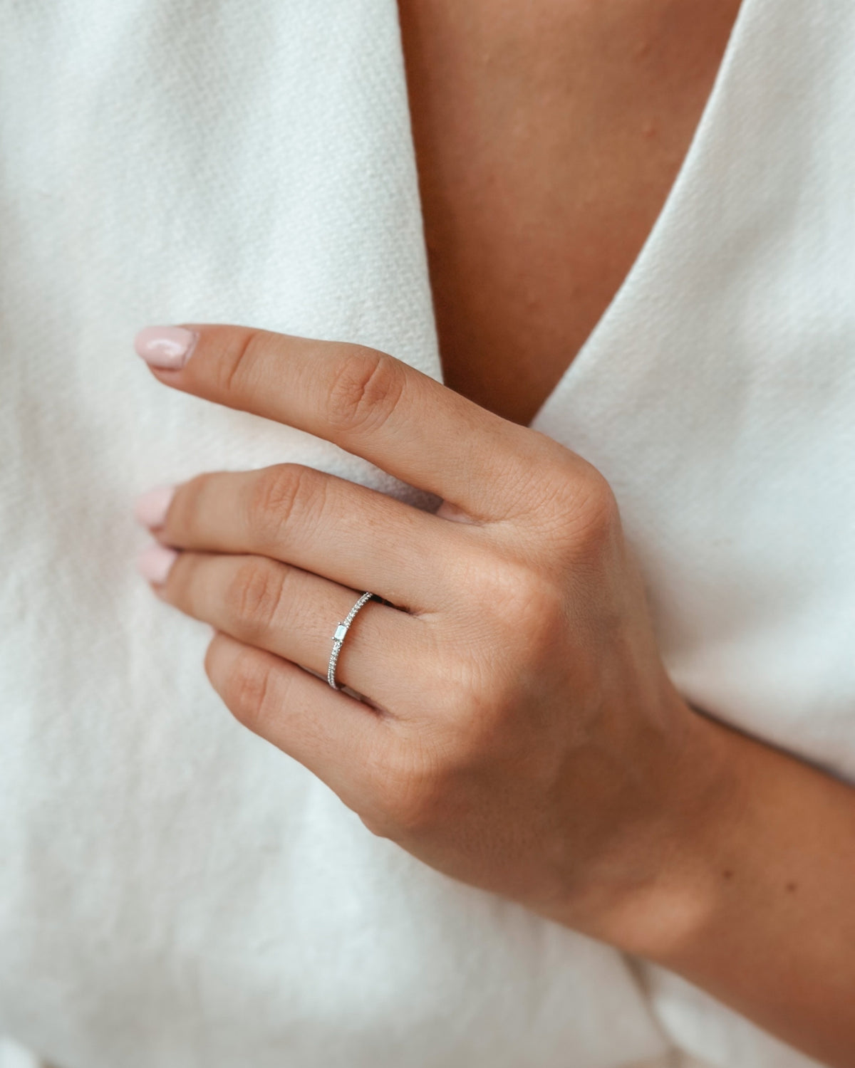 Celeste Weißgoldring – Diamanten - Indira