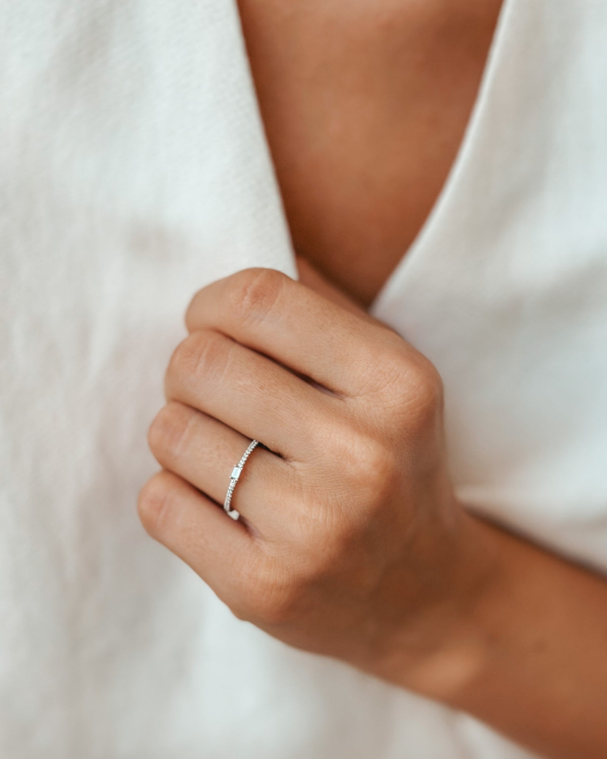 Celeste-Weißgoldring – Diamanten - Indira