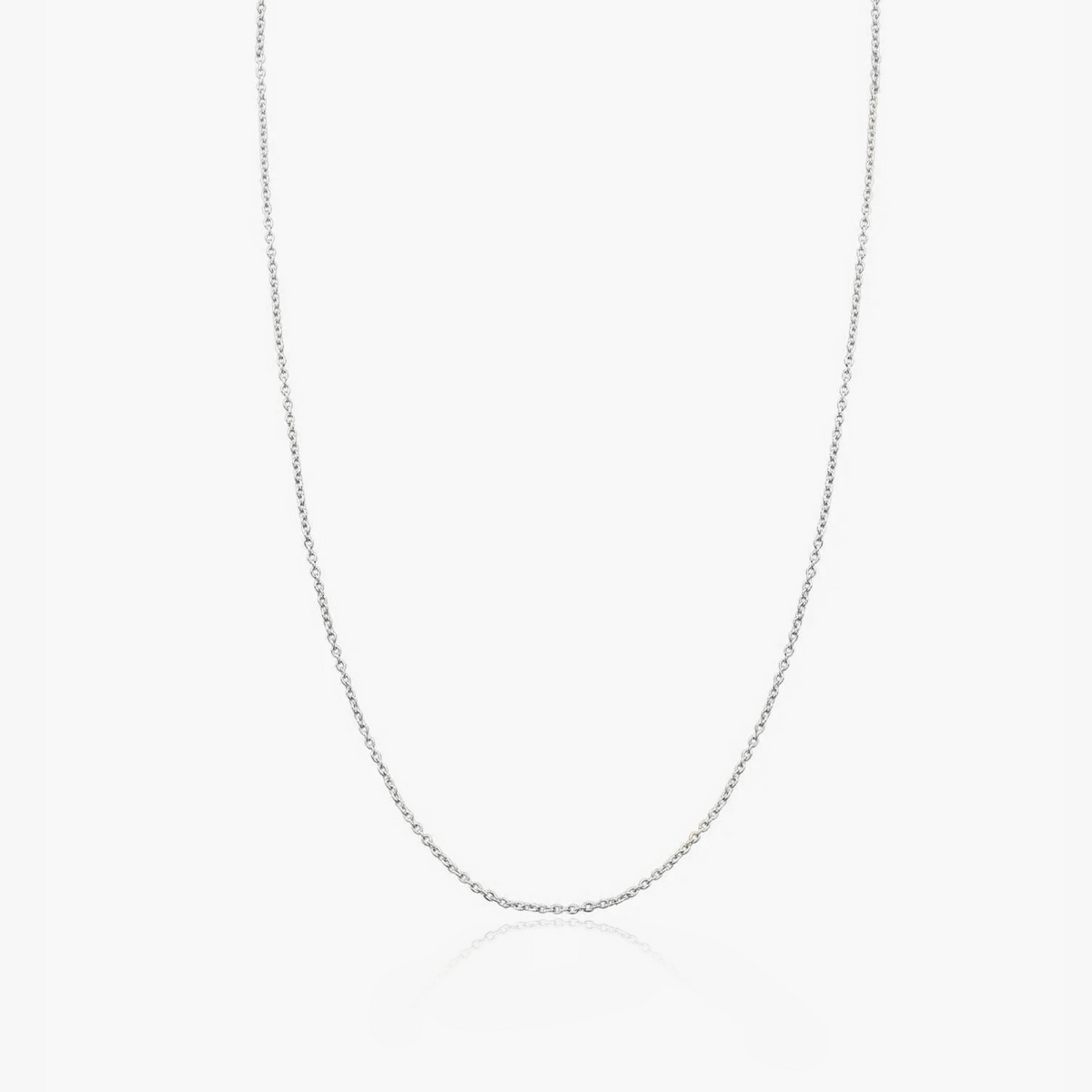 Schlichte Weißgoldkette - Indira