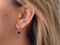 Silberohrringe Golden Charlotte - Lapislazuli