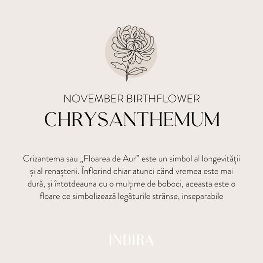 Silberkette Birth Flower Golden - November-Chrysantheme - Indira