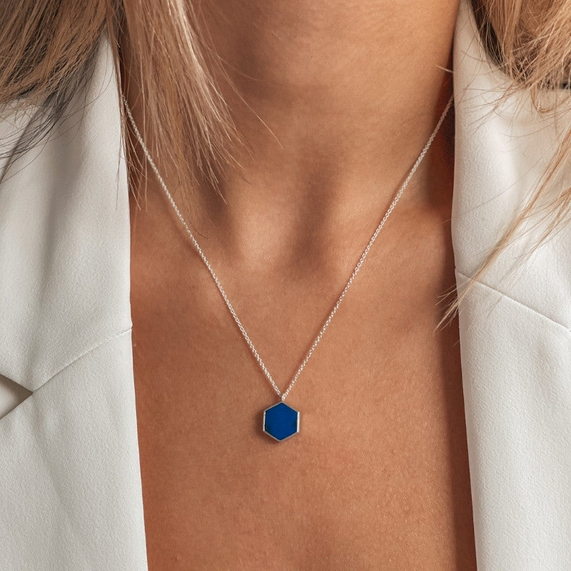 Silberkette Charlotte - Lapislazuli - Indira