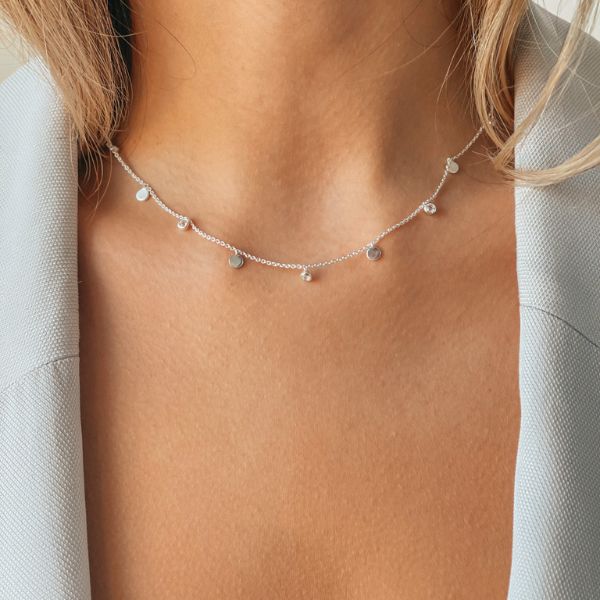 Silberkette Noora - Weißer Topas - Indira