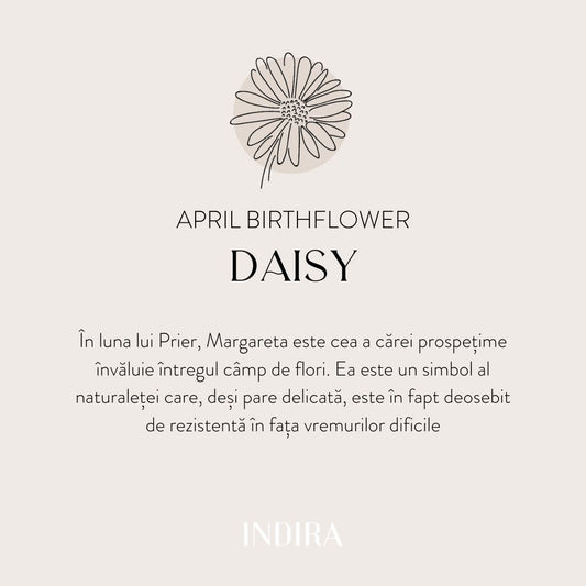 Silberkette Birth Flower Silver - April Daisy - Indira