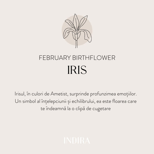 Silberkette Birth Flower Silver - Februar-Iris - Indira