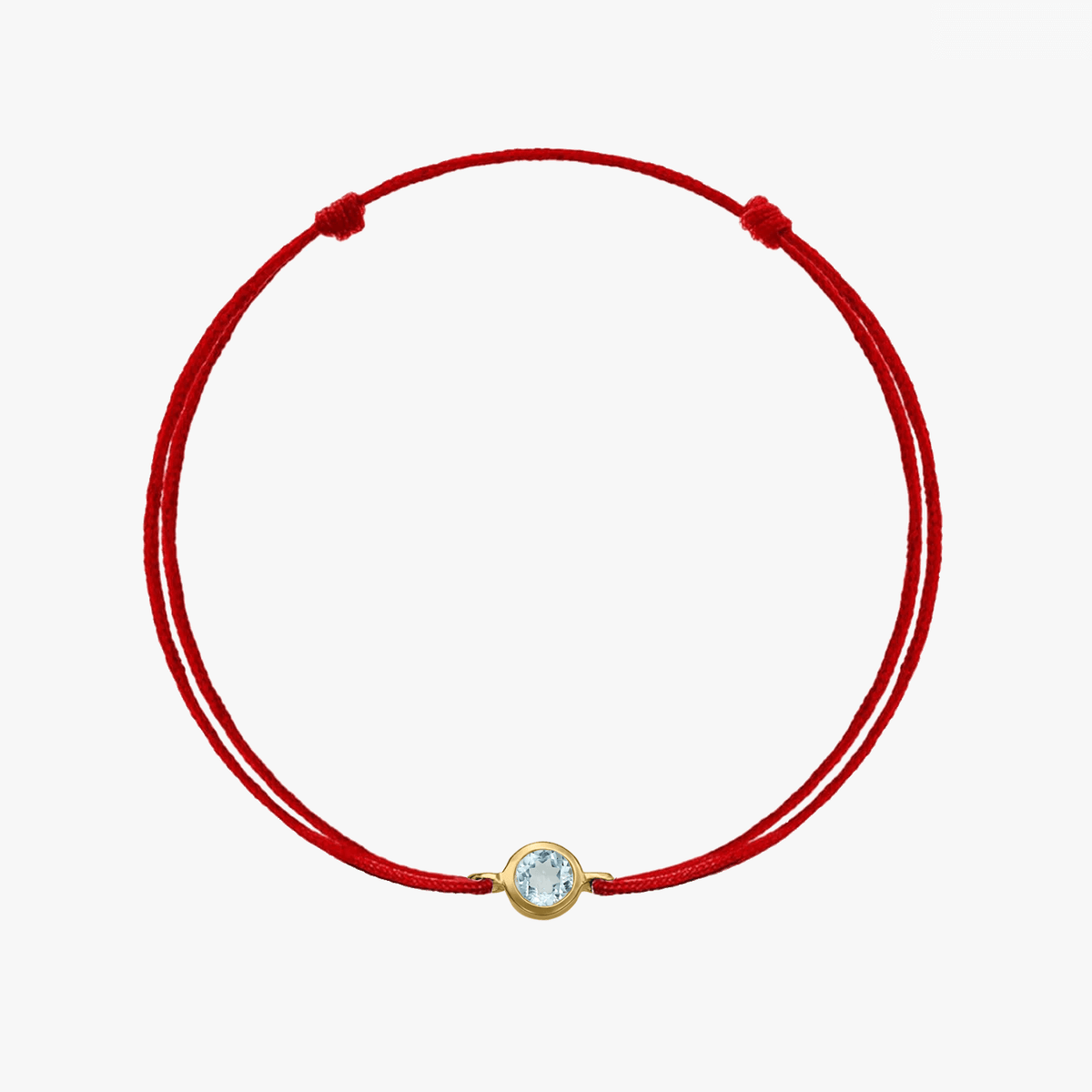 Schnurarmband aus Silber Birthstone Golden December - Blauer Topas - Indira