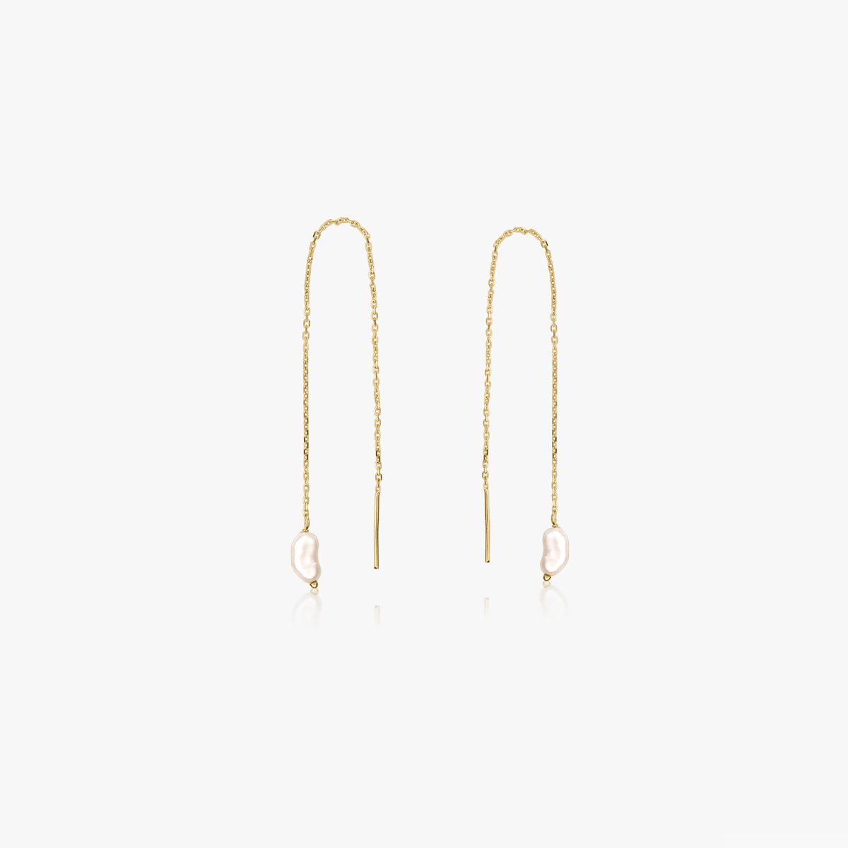 Goldohrringe Pearl Drop - Natürliche Perlen - Indira