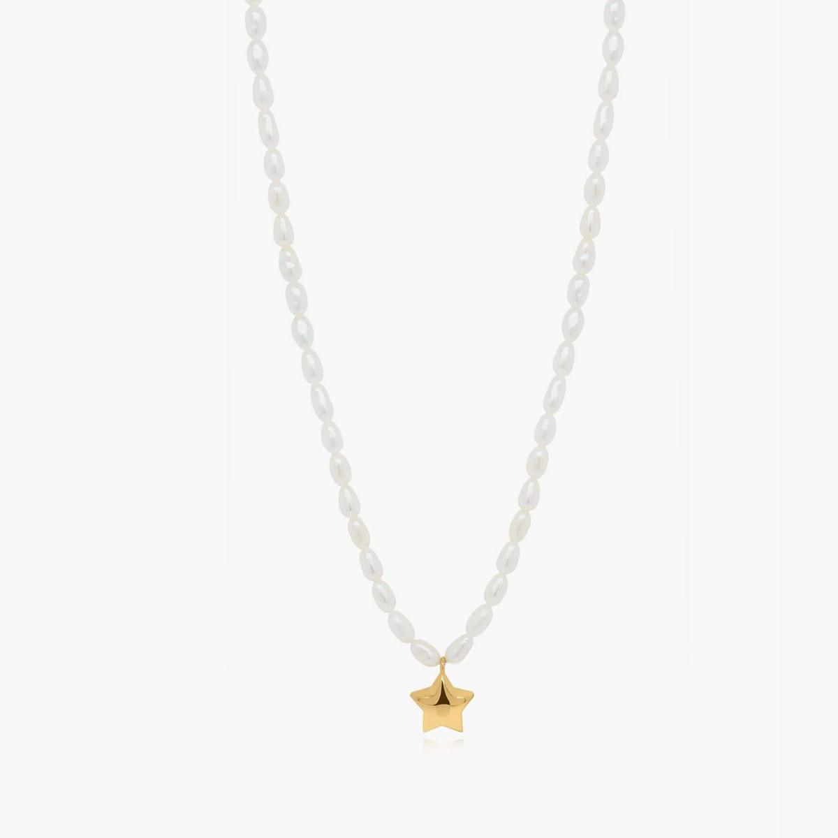 Goldkette Tiana Golden - Naturperlen - Indira