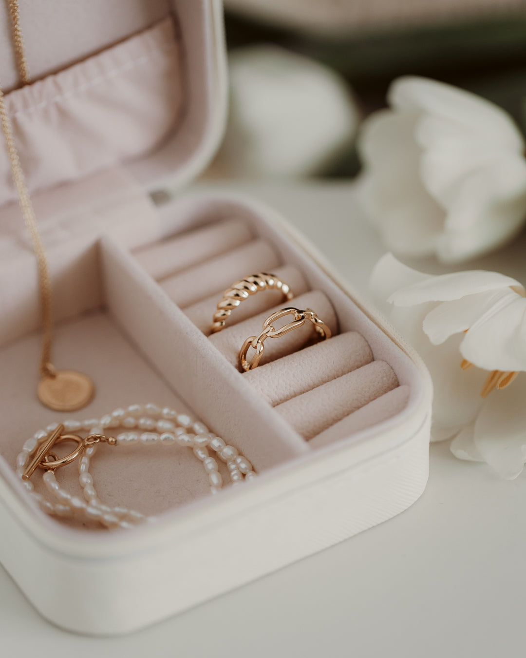 Silberring Golden Chain