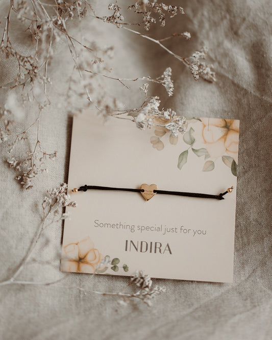 Elegantes Kordelarmband aus Silber Golden Better Together - Indira