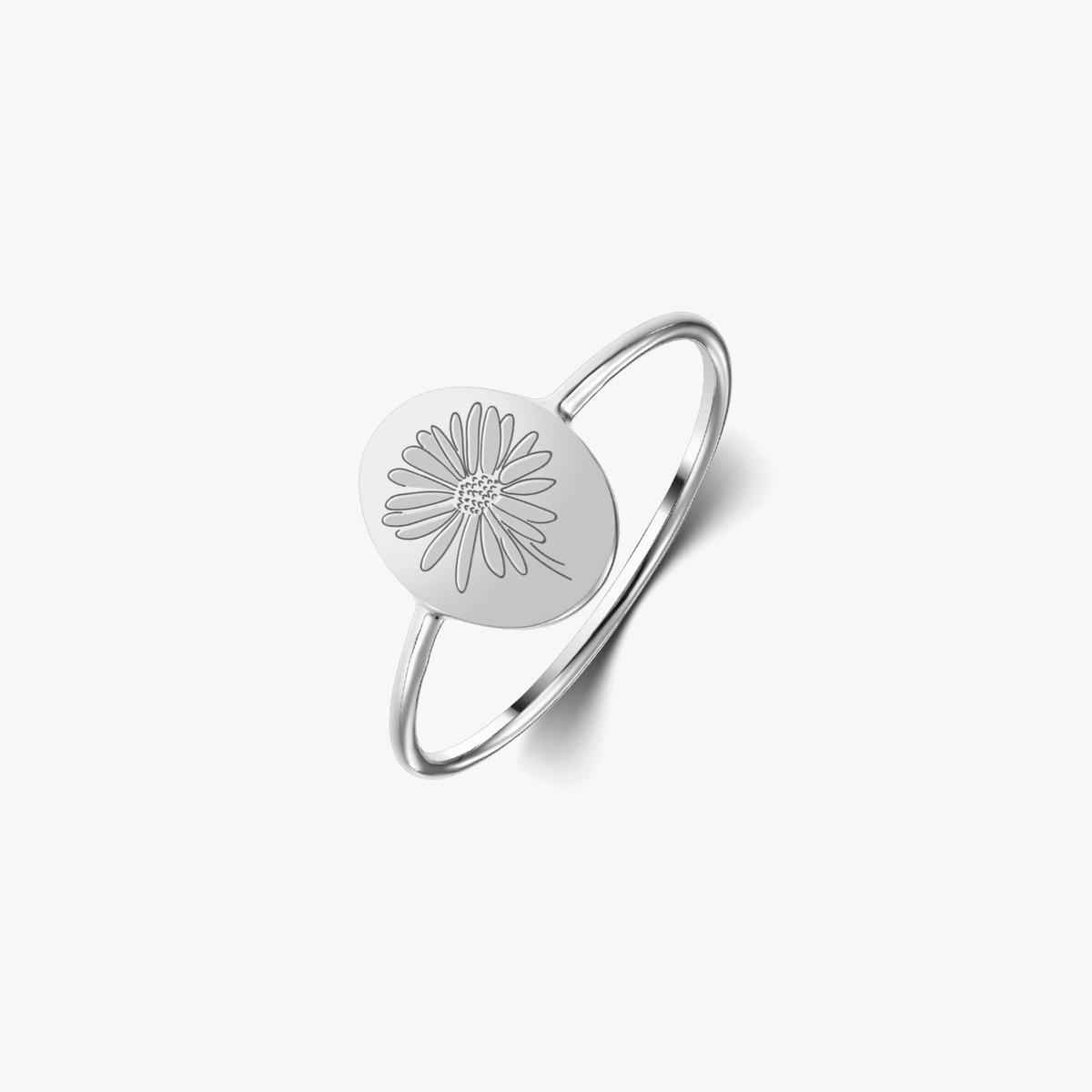 Silberring Birth Flower - April Daisy - Indira