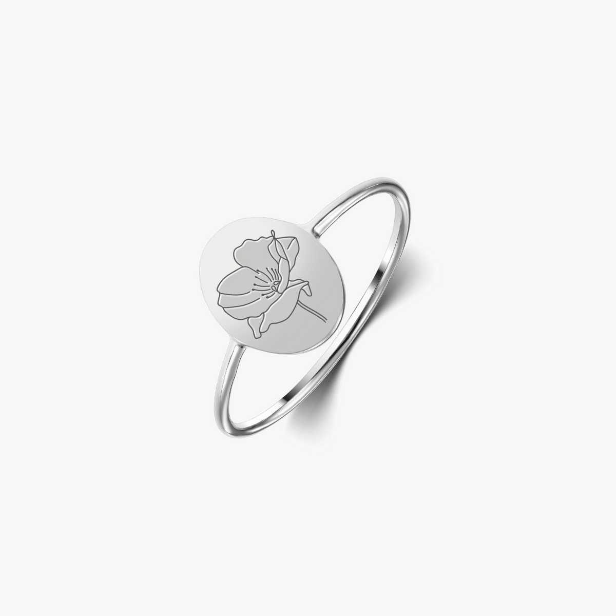 Silberring Birth Flower - August Poppy - Indira
