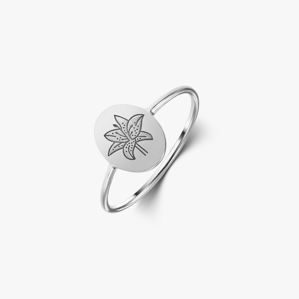 Silberring Geburtsblume - Maiglöckchen - Indira