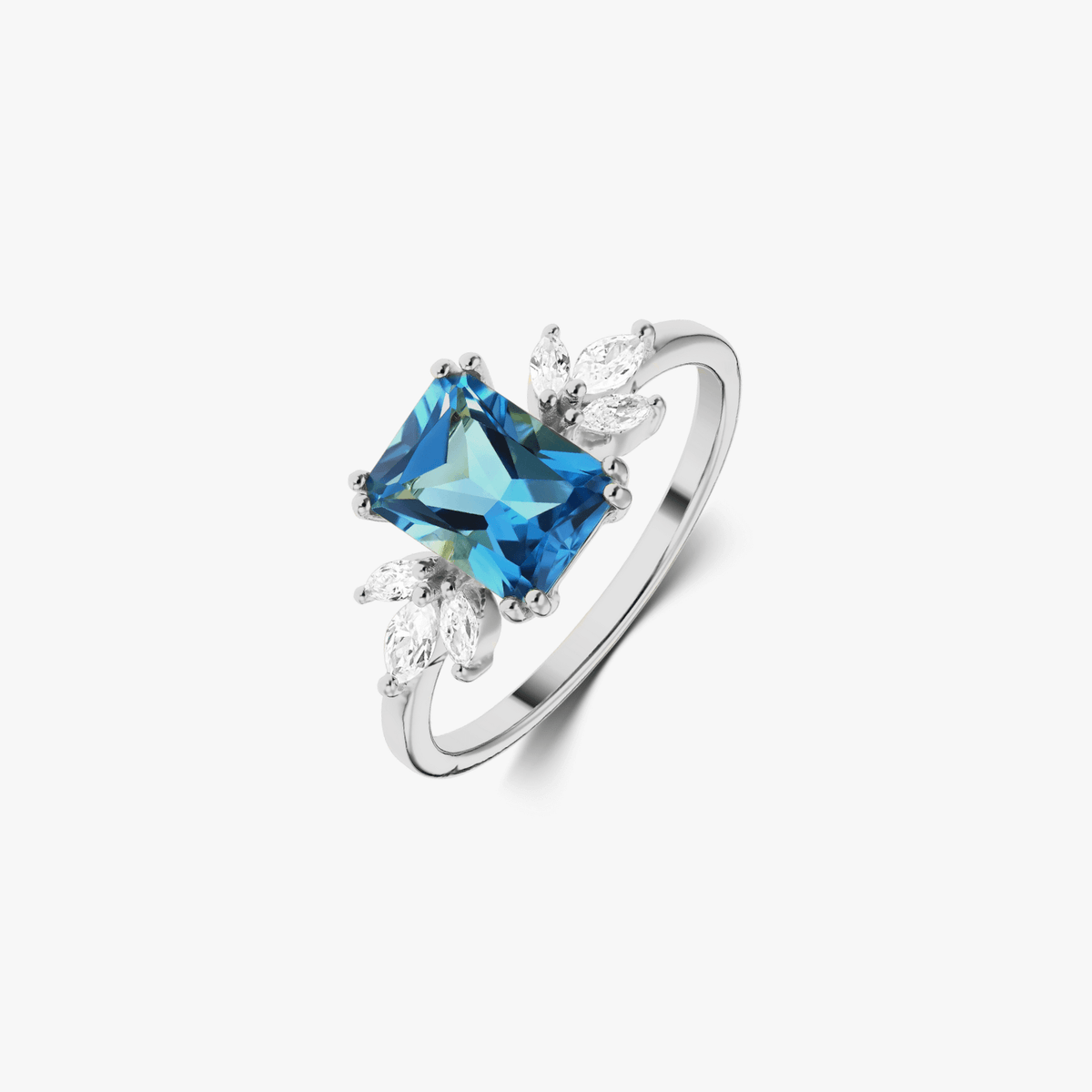 Faerie Silberring - Blauer Topas - Indira