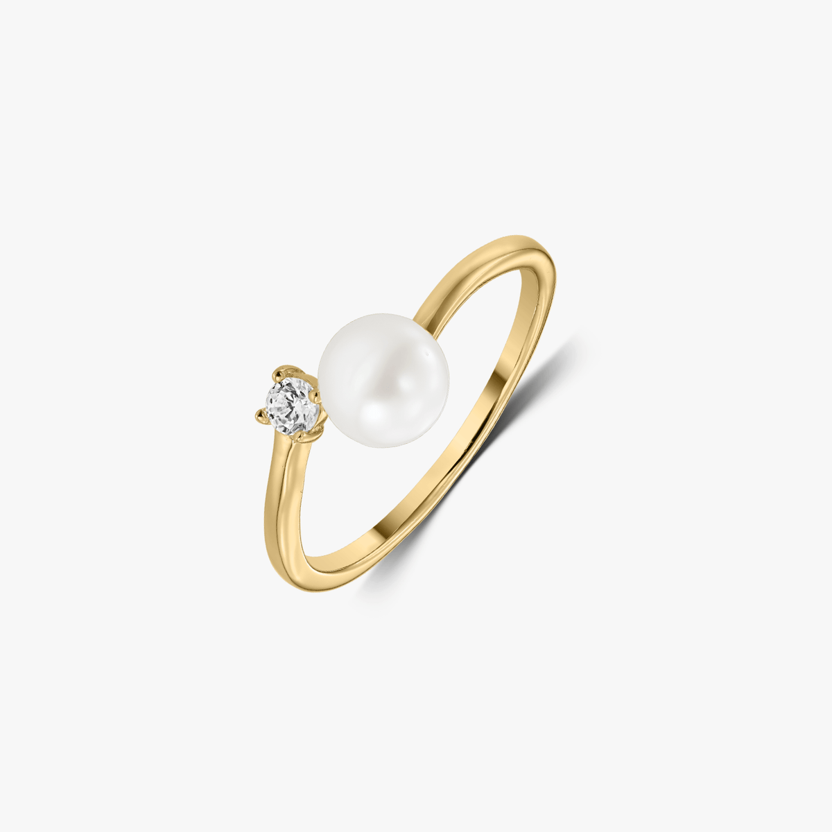 Silberring Golden Mary - Natürliche Perlen - Indira