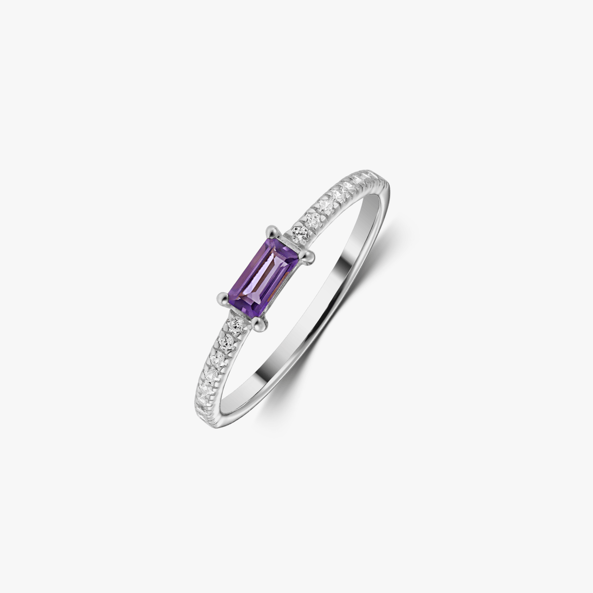 Silberring Precious - Amethyst - Indira