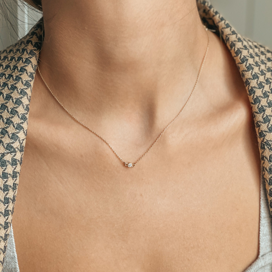 Goldkette Solo - Diamanten - Indira