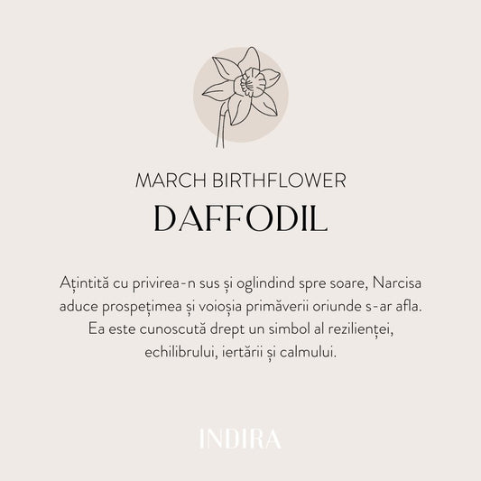 Weißgoldanhänger Birth Flower - März-Narzisse - Indira