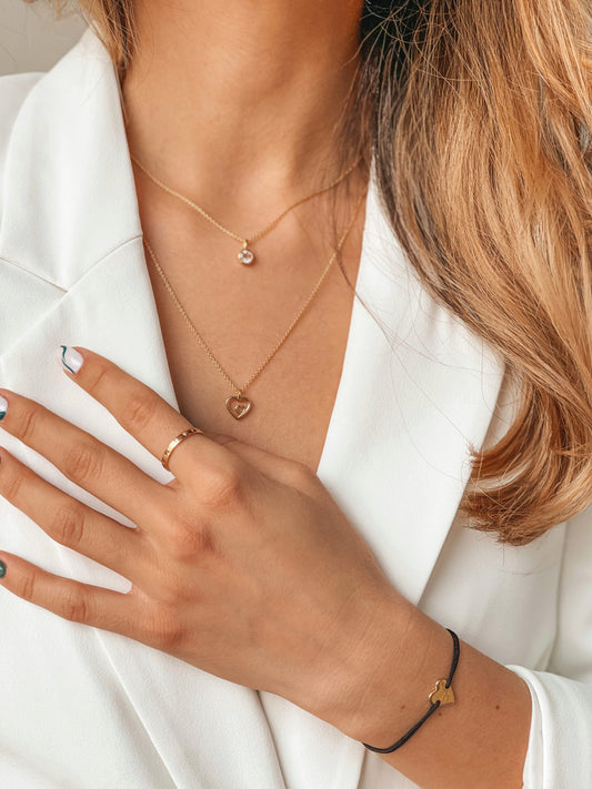 Silberkette Birthstone Golden December - Blauer Topas - Indira