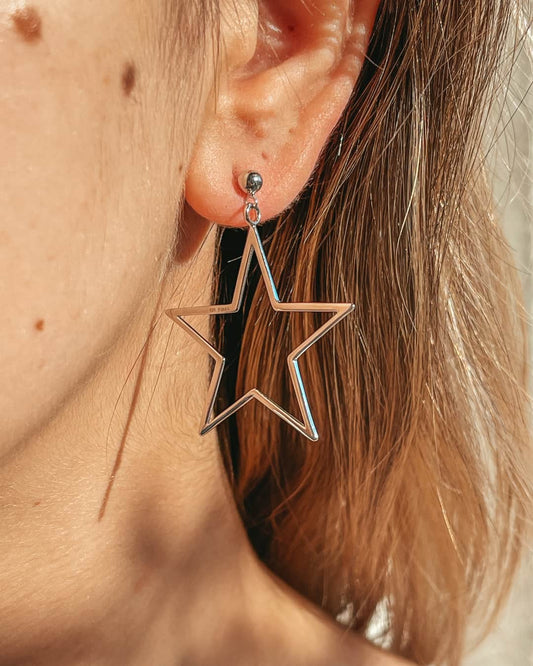 Silberohrringe in Sternform - Indira