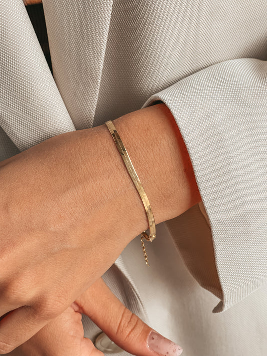 Silberarmband Golden Herringbone - Indira