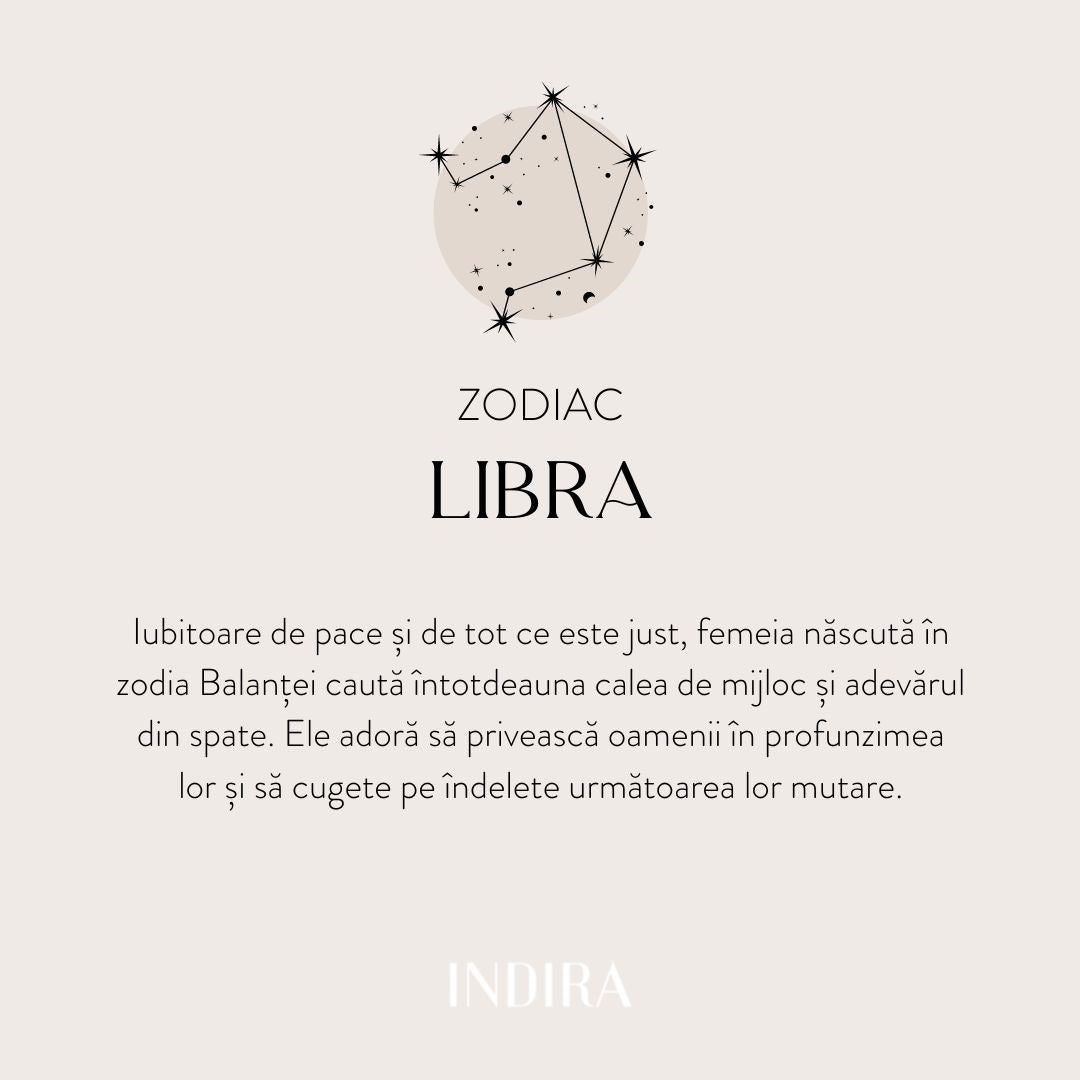 Silberkette Golden Zodiac - Libra - Indira