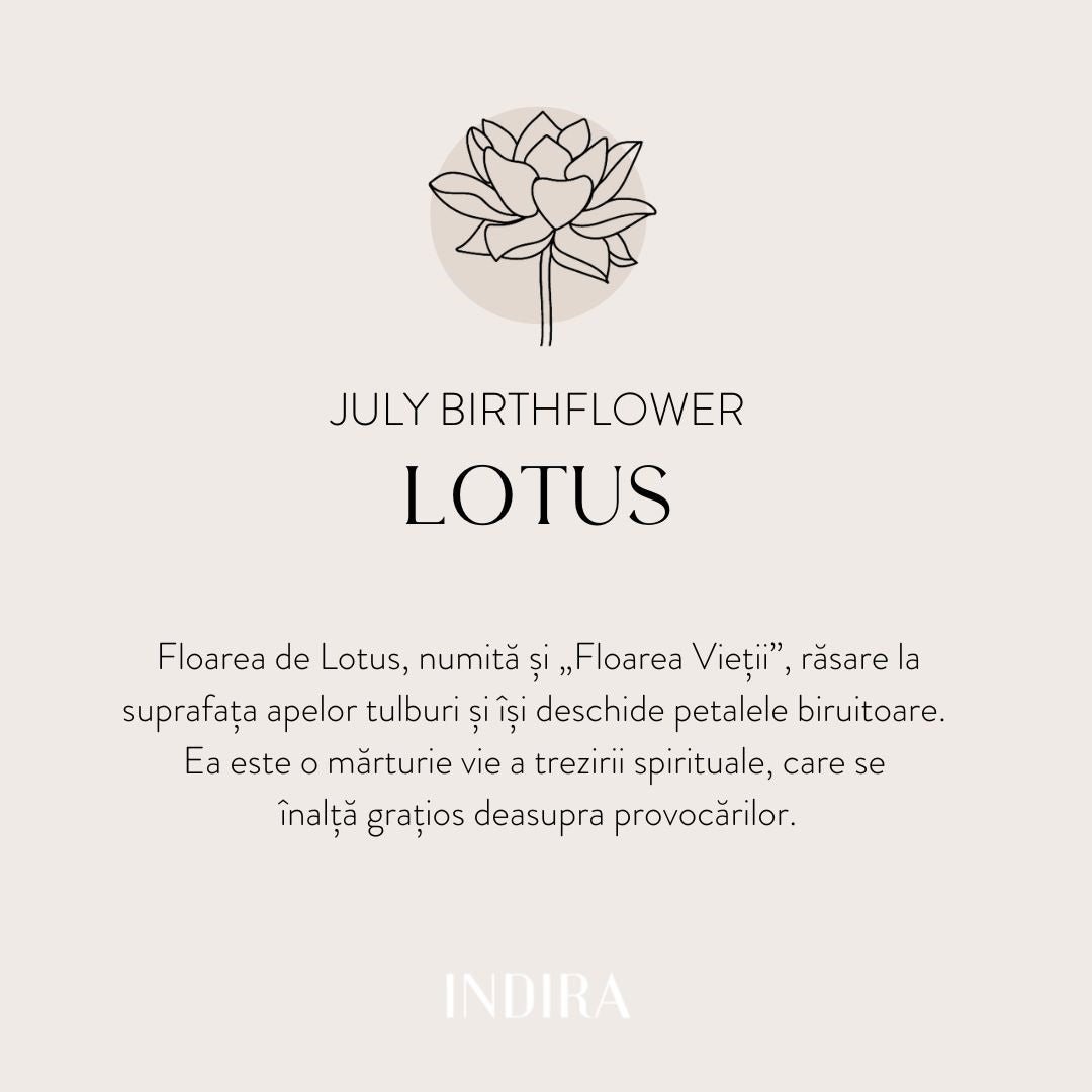 Silberring Birth Flower - July Lotus - Indira