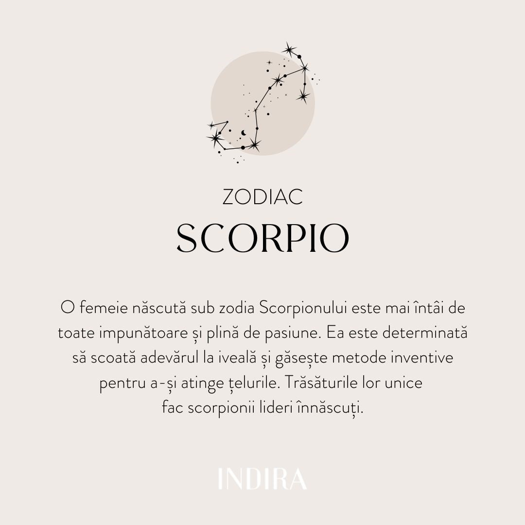 Silberkette Golden Zodiac - Scorpio - Indira