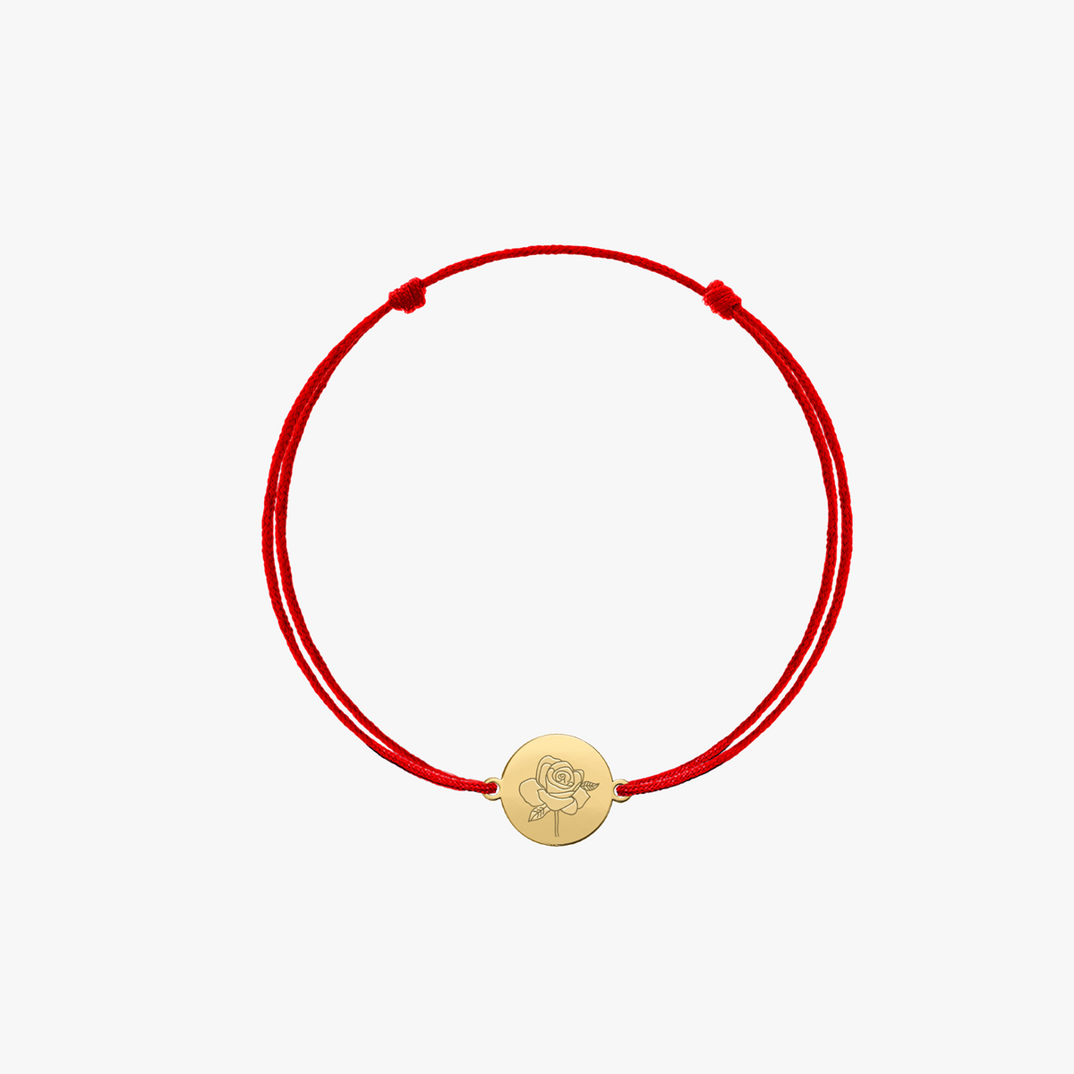 Schnurarmband für Kinder aus Gold Birth Flower - June Rose - Indira