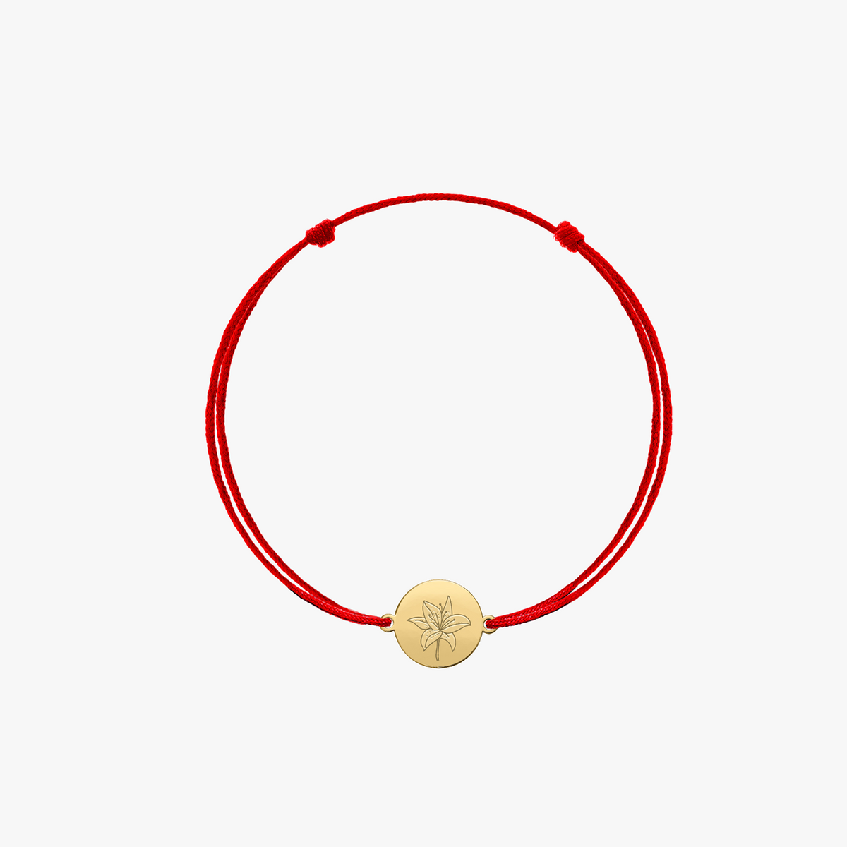Schnurarmband für Kinder aus Gold Birth Flower - May Lily - Indira