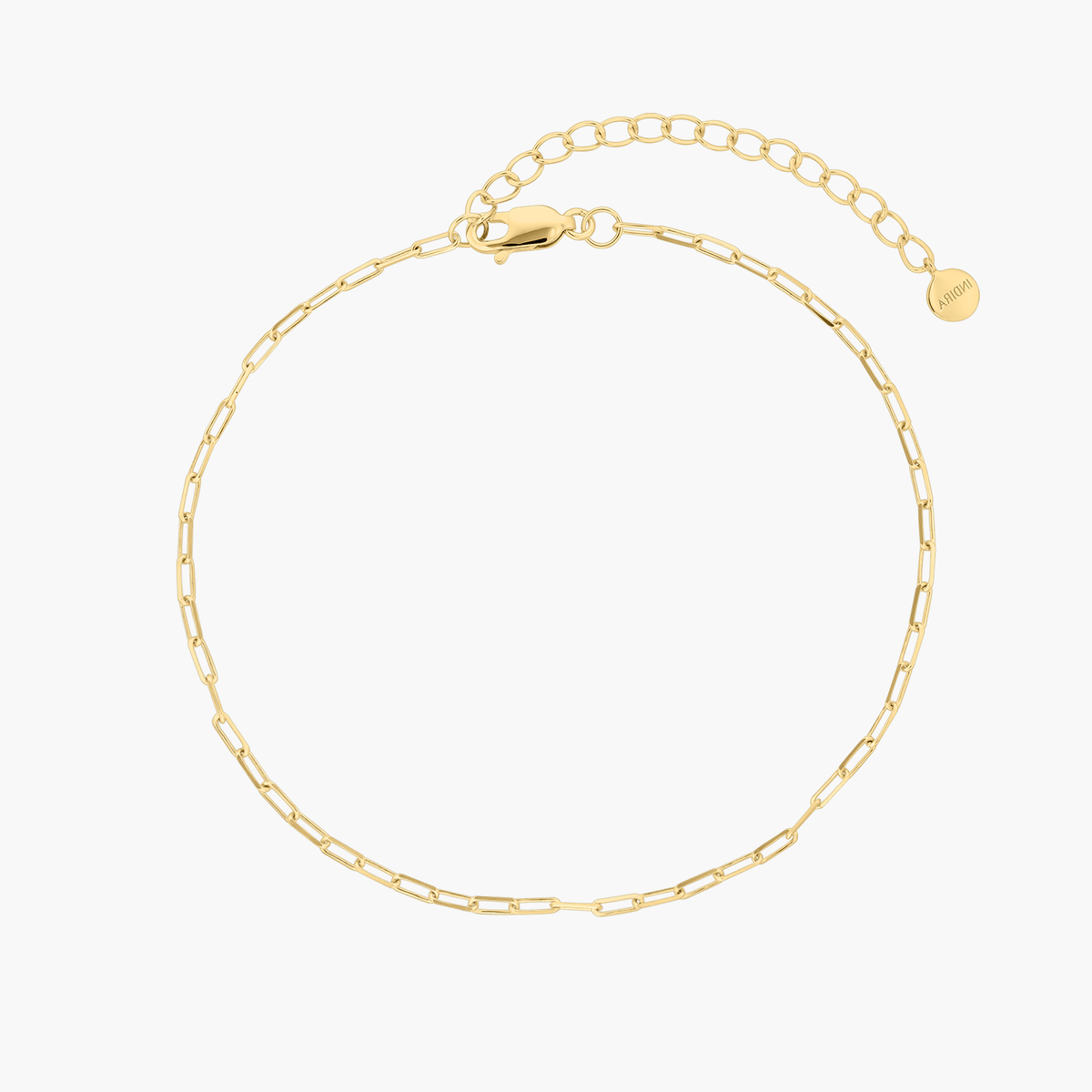 Silbernes Fußkettchen Golden Paperclip - Indira