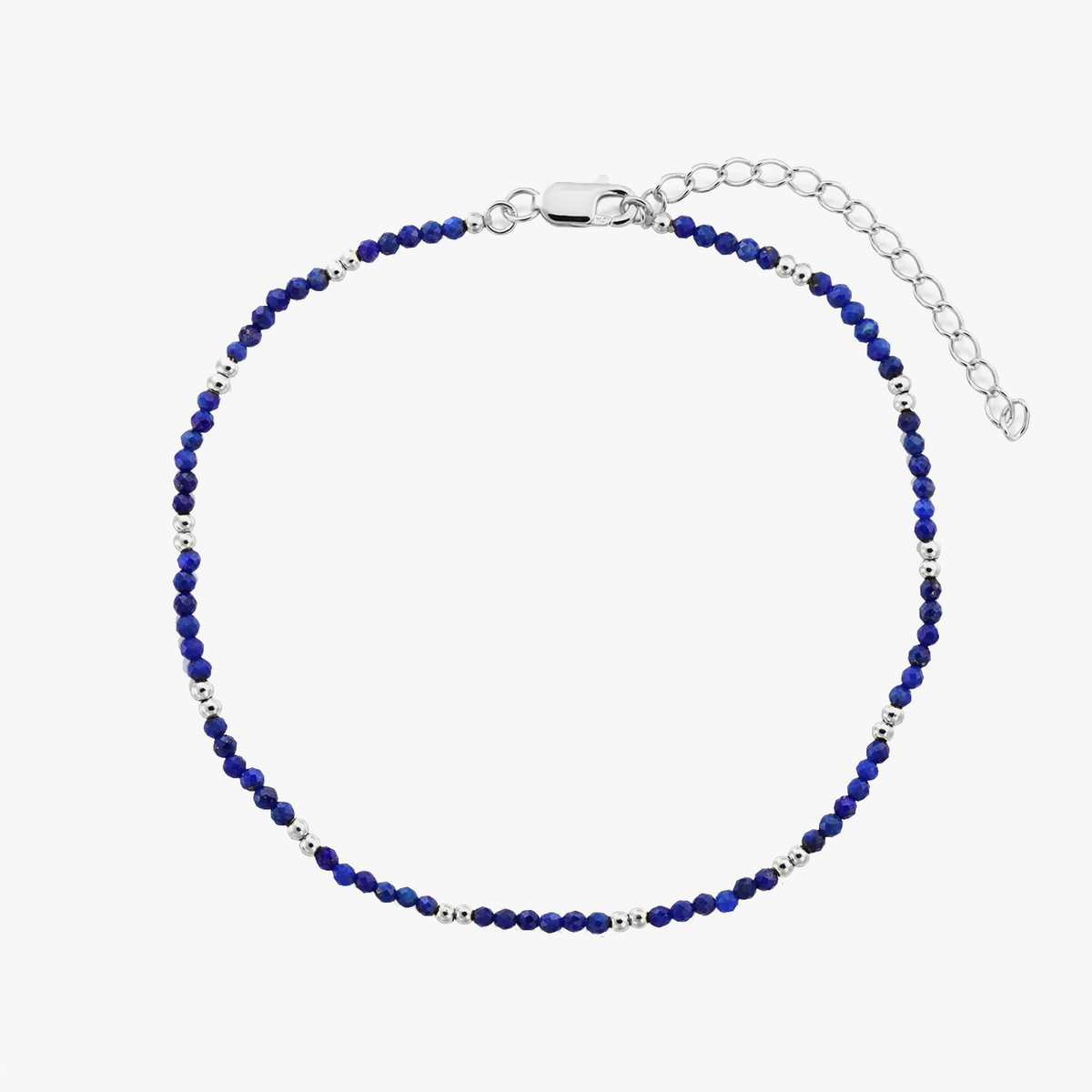 Silbernes Fußkettchen SummerScape – Lapis - Indira