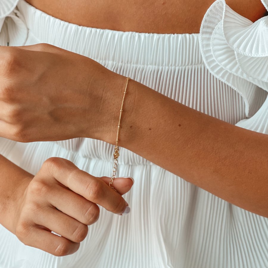 Silberarmband Golden Beaded - Indira