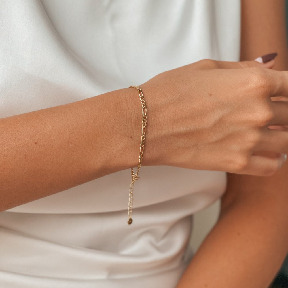 Silberarmband Golden Figaro - Indira