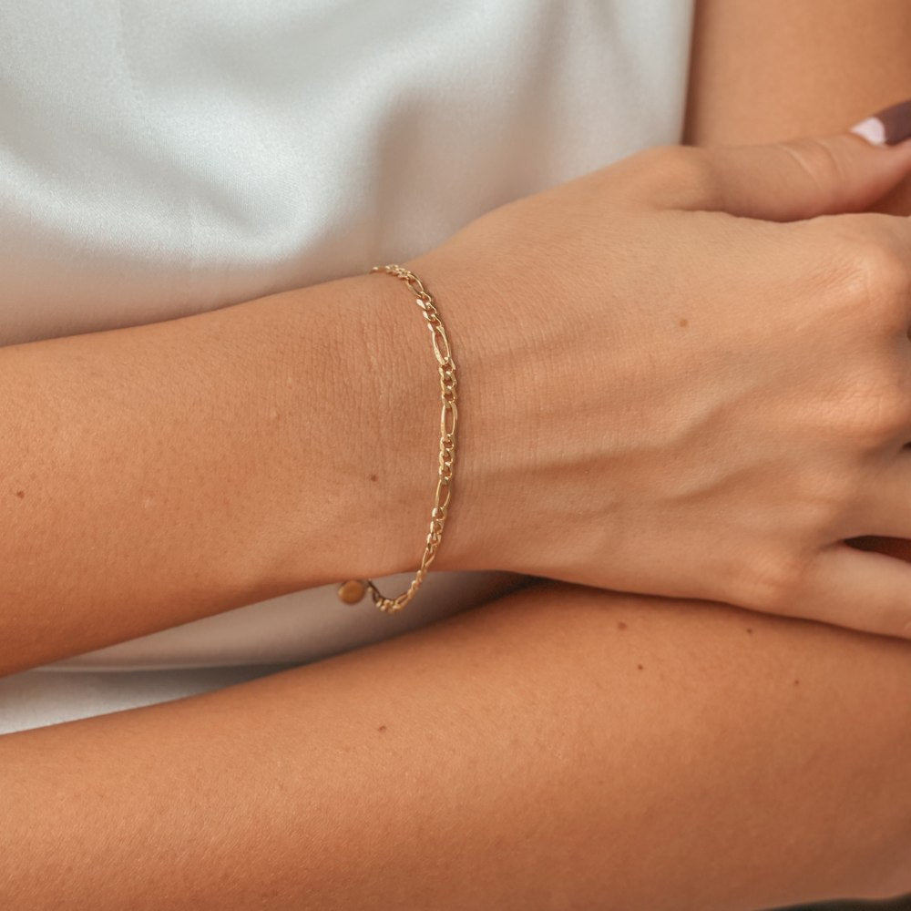 Silberarmband Golden Figaro - Indira