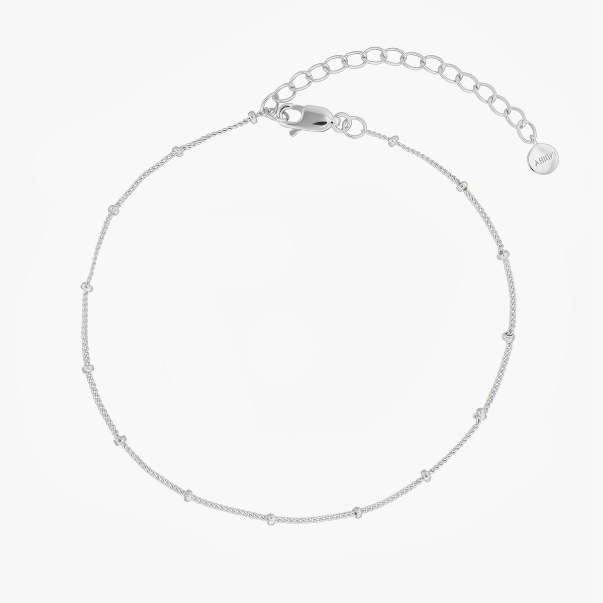 Silbernes Fußkettchen mit Perlen - Indira