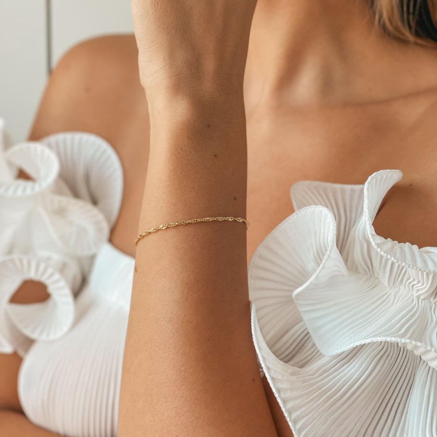 Silberarmband Golden Singapore - Indira