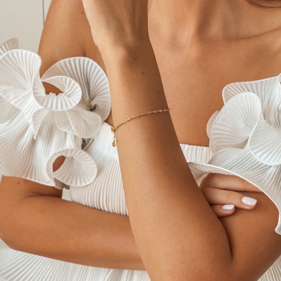 Silberarmband Golden Singapore - Indira