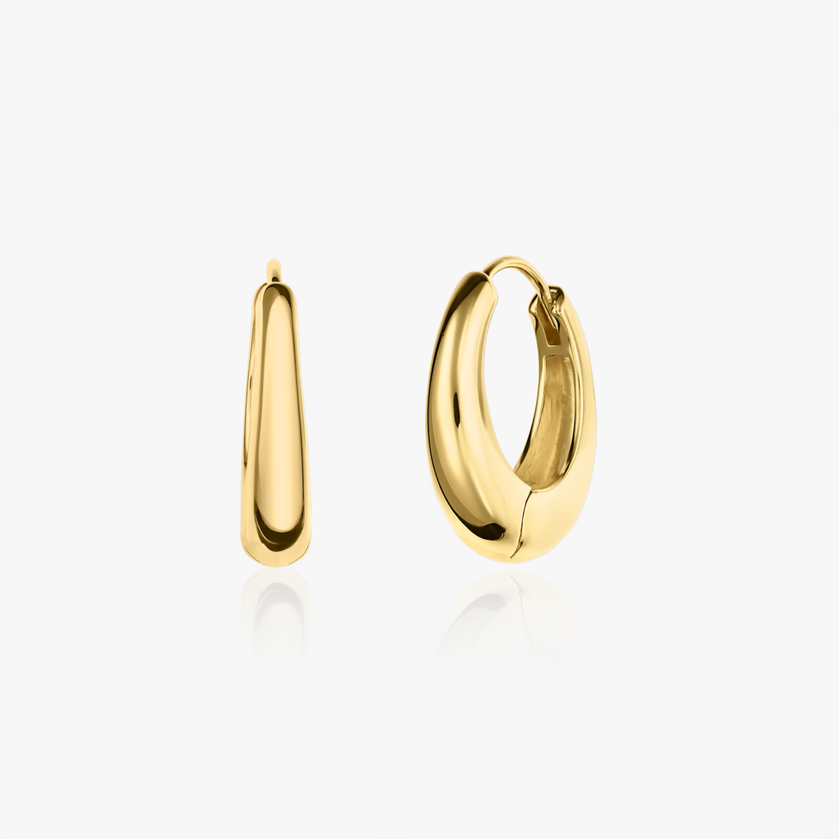 Silberohrringe Golden Maxi Dome - Indira
