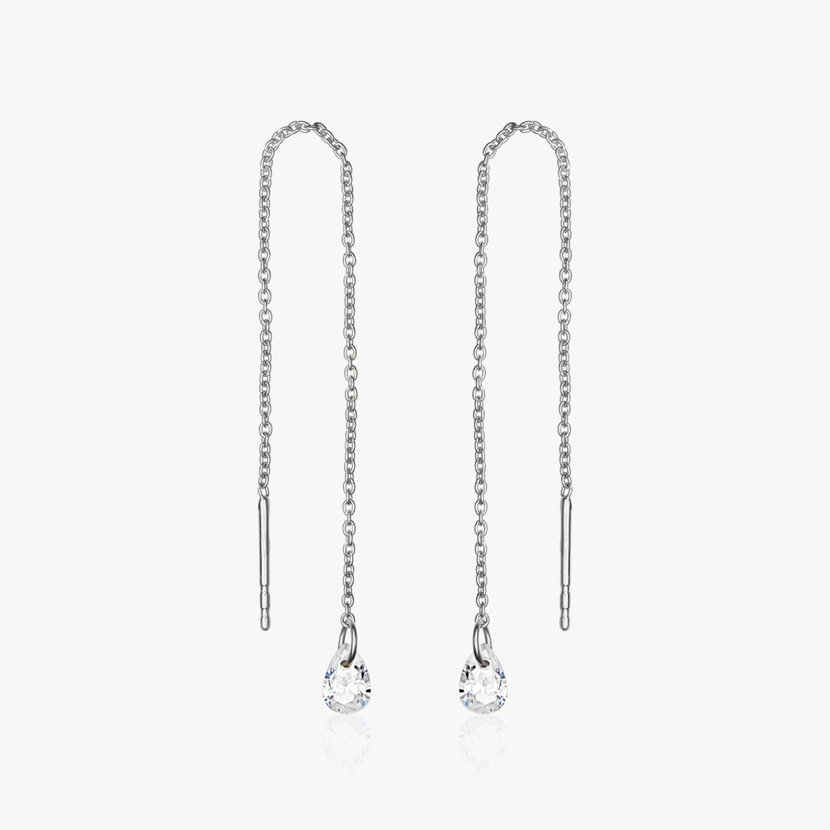 Solitaire-Ohrringe aus Silber - Zirkonia - Indira