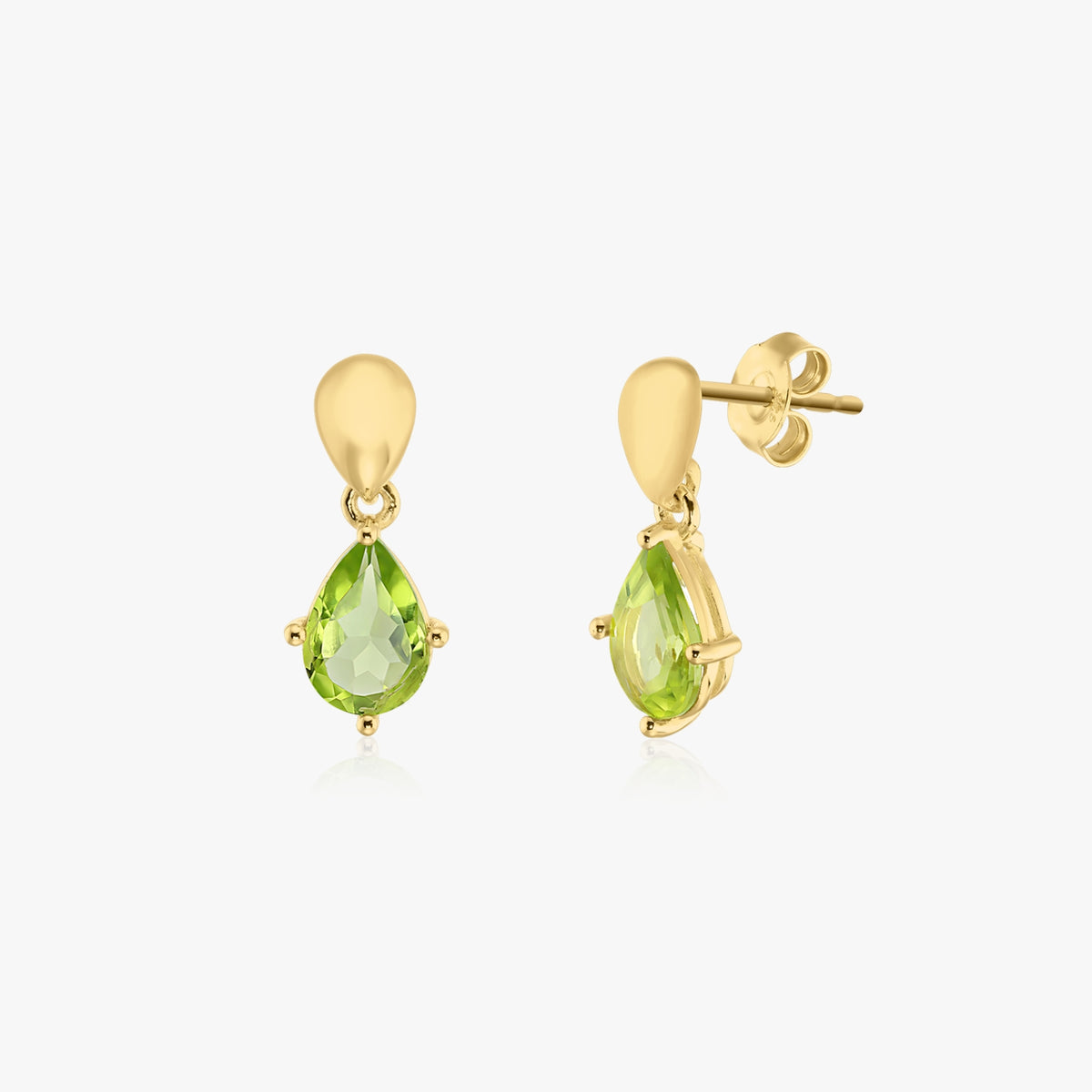 Silberohrringe Golden Kaylee - Peridot - Indira