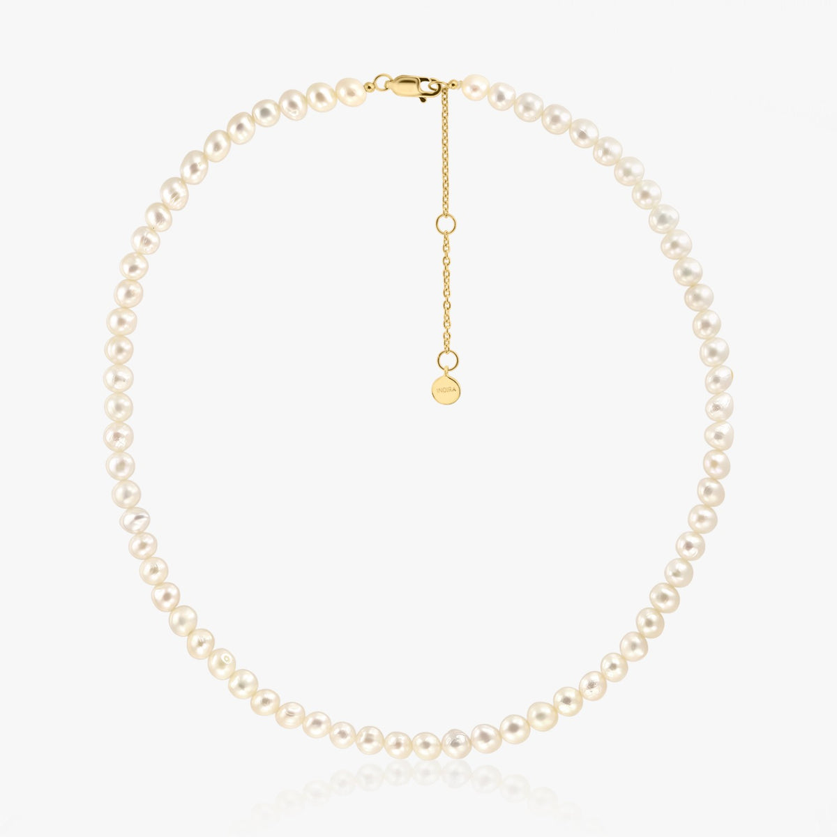 Silberkette Golden Finesse - Natürliche Perlen - Indira