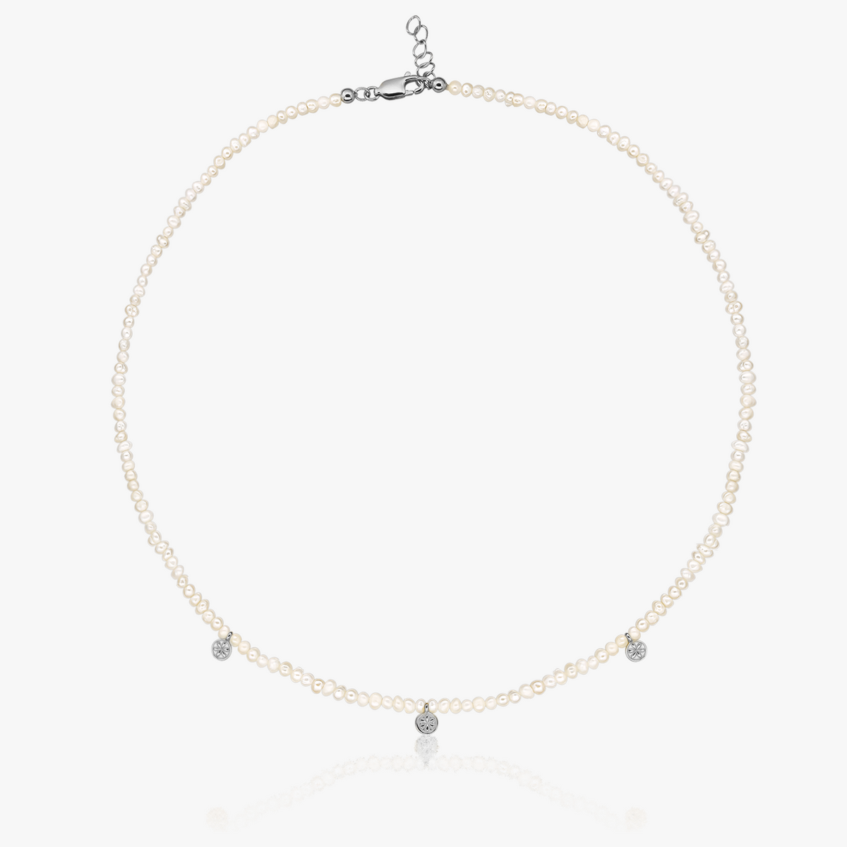 Silberkette Venus - Natürliche Perle - Indira