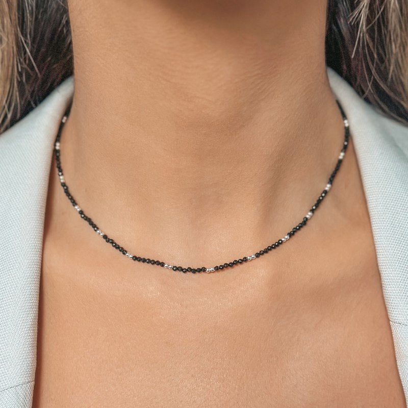 Silberkette SummerScape – Black Spinel - Indira