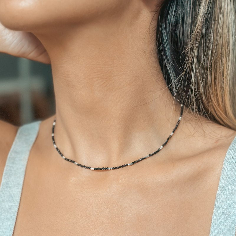 Silberkette SummerScape – Black Spinel - Indira